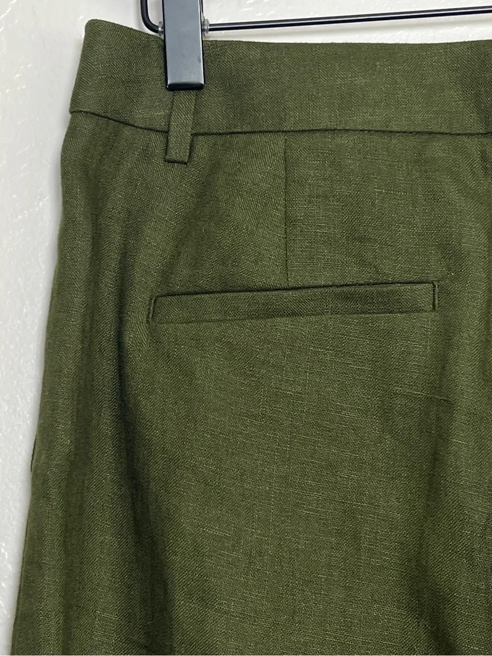 BANANA REPUBLIC Women’s Size 4 Camo Green Palma Straight-Leg Linen Pant